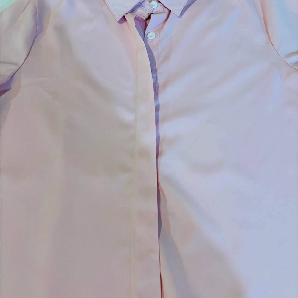 Elegant Pink Blouse with Classic Collar - Picture 4 of 8